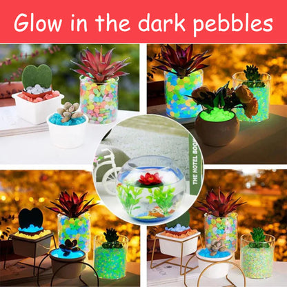 Glowing Pebbles -  Multicolour Fluorescent Artificial Stones For Home Decor (100pcs)