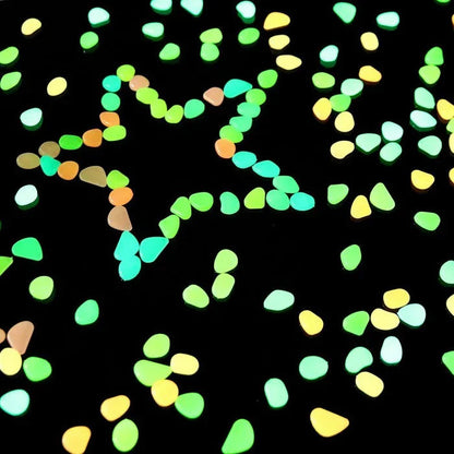 Glowing Pebbles -  Multicolour Fluorescent Artificial Stones For Home Decor (100pcs)